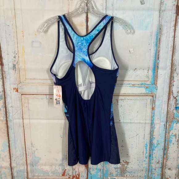 My Charmo Swimsuit Yoga 🧘 Tropical Print Boyshort Bottom Racer back top Size M - Picture 4 of 12